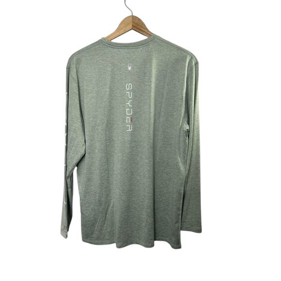 SPYDER Swim Surf Sand Sun Gray Long Sleeve Rash Guard Men's Medium New - Picture 2 of 10